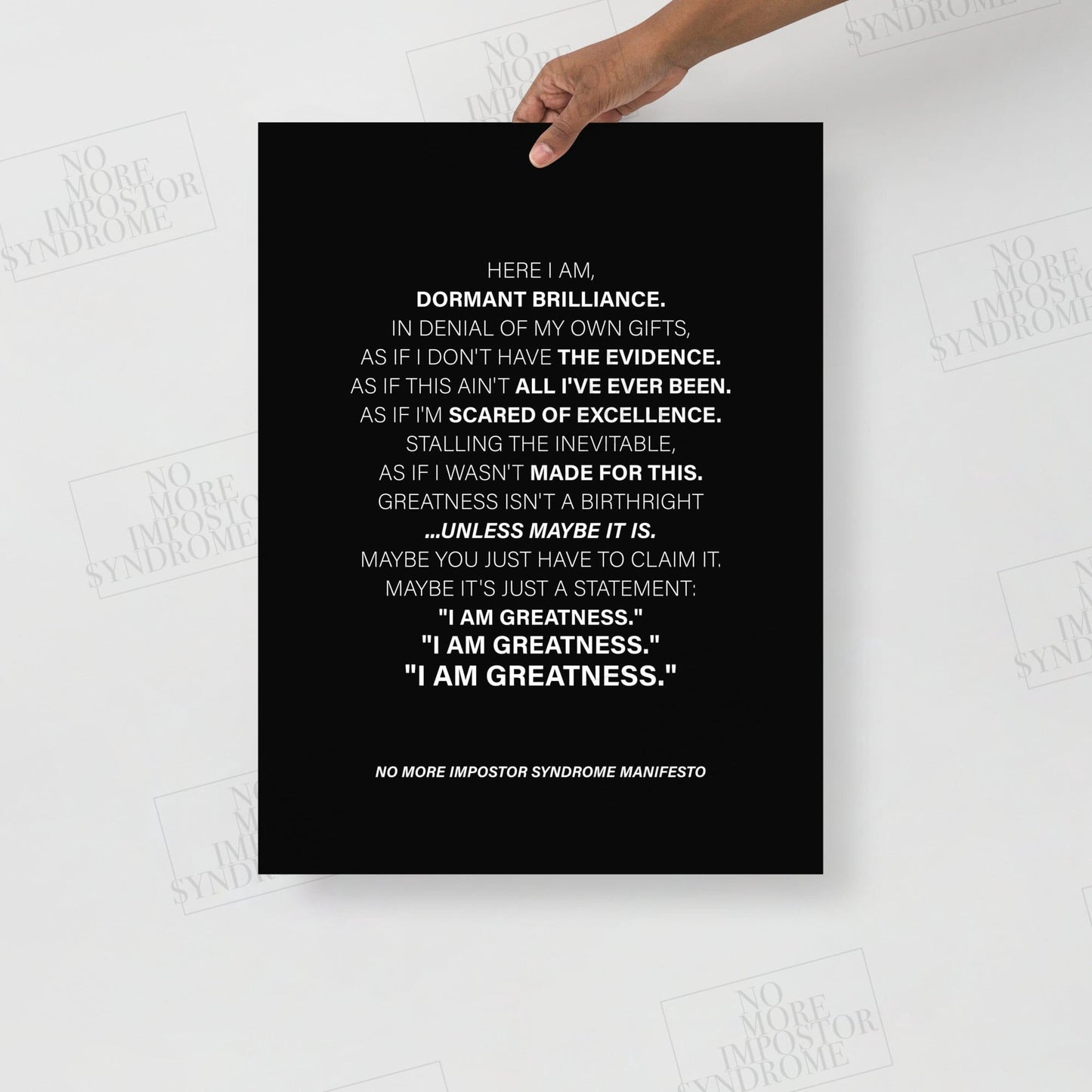 No More Impostor Syndrome Manifesto - Print