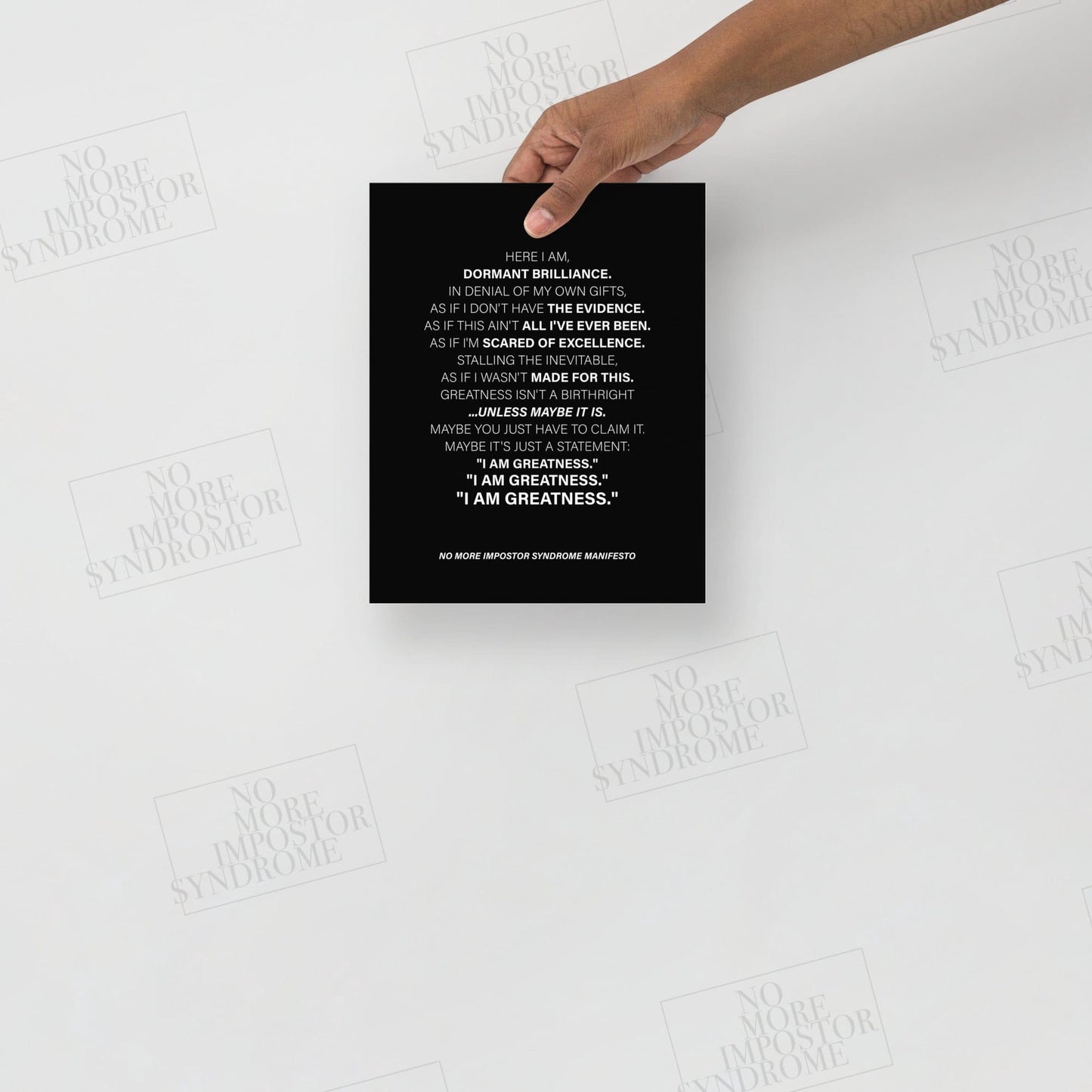 No More Impostor Syndrome Manifesto - Print