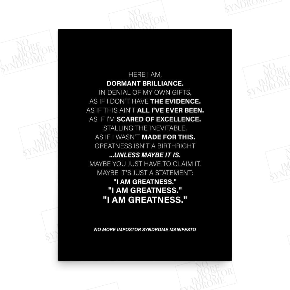 No More Impostor Syndrome Manifesto - Print